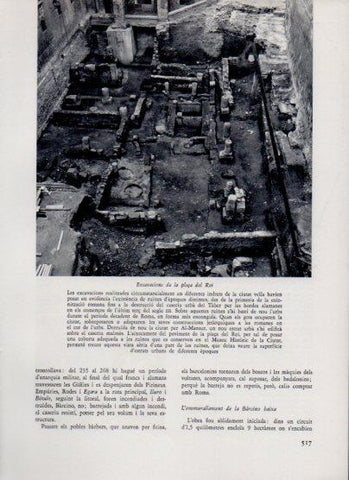 LAMINA V26140: Excavacions de la plaça del Rei, Barcelona