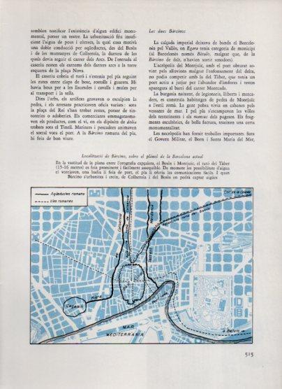 LAMINA V26139: Localitzacio de Barcino sobre el planol de la Barcelona actual mapa