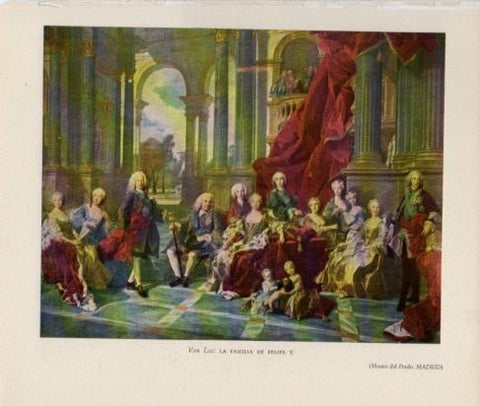 LAMINA V26284: La familia de Felipe V por Van Loo