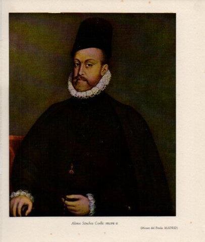 LAMINA V26244: Felipe II por Alonso Sanchez Coello
