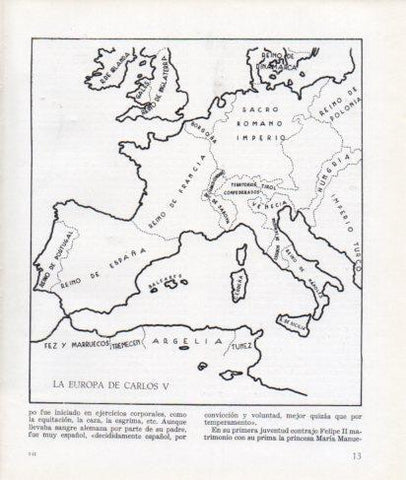LAMINA V26235: Mapa de la Europa de Carlos V