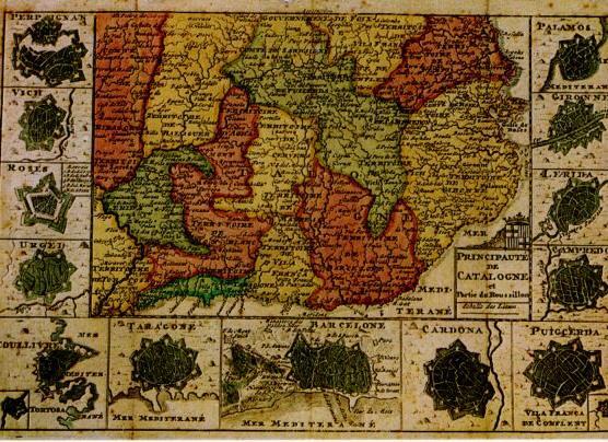 LAMINA V26229: Carta que inclou les comarques de Catalunya  que foren anexionades a França 1659