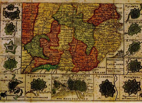 LAMINA V26229: Carta que inclou les comarques de Catalunya  que foren anexionades a França 1659