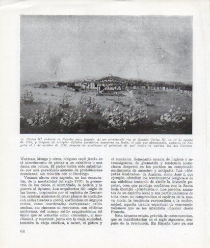 LAMINA V26273: Carlos III embarca en Napoles para España