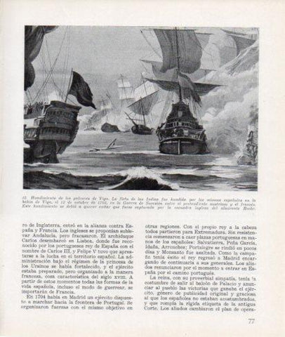 LAMINA V26264: Hundimiento de los galeones de Vigo