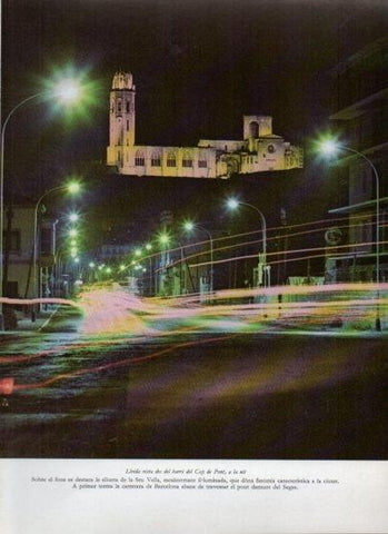 LAMINA V25899: Barri del Cap de Pont a la nit, Lleida