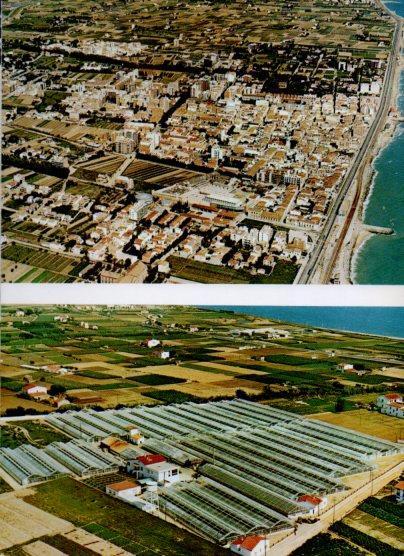 LAMINA V26099: Vistes aeries de Premia de Mar i l'horta de Vilassar