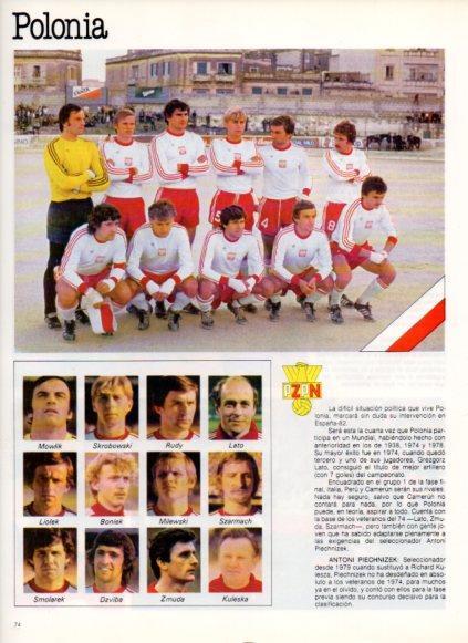 LAMINA V25835: Copa del Mundo de Futbol España 1982. Seleccion de Polonia