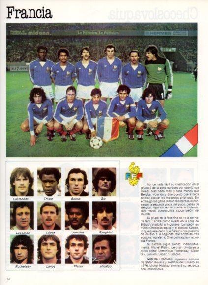 LAMINA V25840: Copa del Mundo de Futbol España 1982. Seleccion de Francia