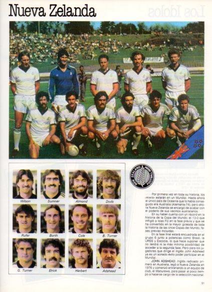 LAMINA V25844: Copa del Mundo de Futbol España 1982. Seleccion de Nueva Zelanda
