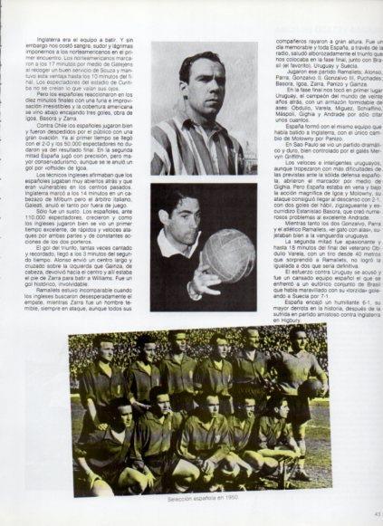 LAMINA V25825: Seleccion española de futbol en 1950