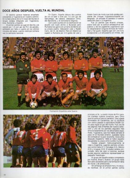 LAMINA V25828: Seleccion española de futbol ante Suecia