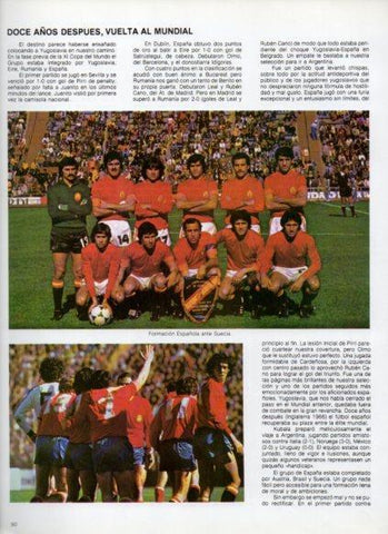 LAMINA V25828: Seleccion española de futbol ante Suecia