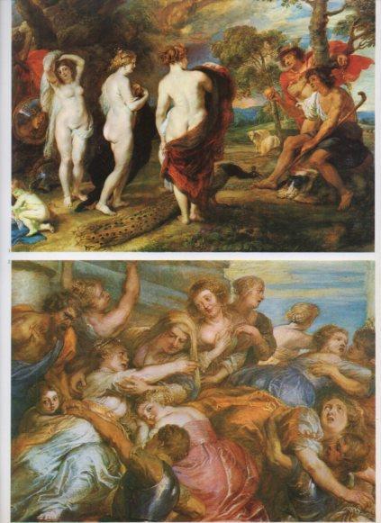 LAMINA V25876: El Juicio de Paris y El rapto de las sabinas detalle por Rubens