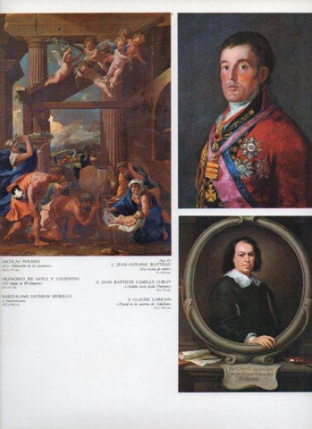 LAMINA V25881: La Adoracion de los pastores por Poussin, El duque de Wellington por Goya y autorretrato por Murillo
