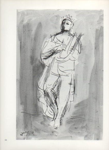 LAMINA V25789: Leo Khan. Konig David mit der Harfe entstanden 1950