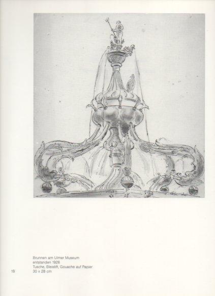 LAMINA V25784: Leo Khan. Brunnen am Ulmer Museum entstanden