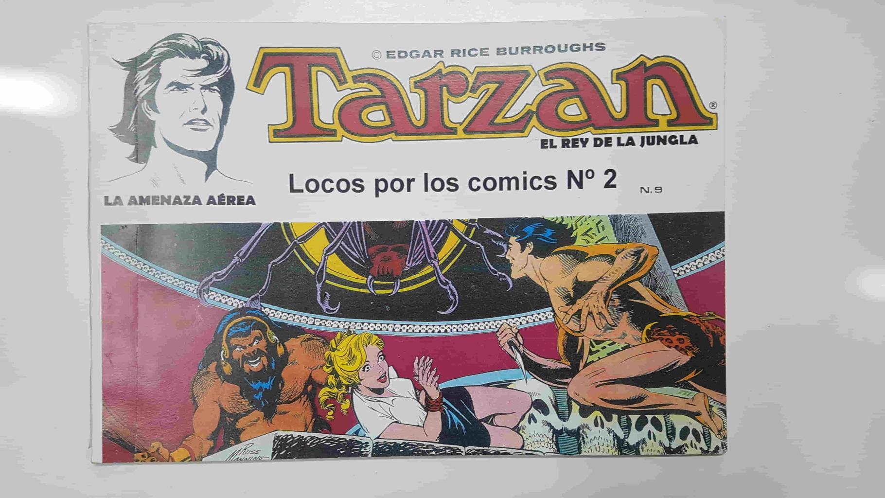 Facsimil: Tarzan el rey de la jungla, tiras dominicales num 9. Locos por los Comics num 2 - La amenaza aerea