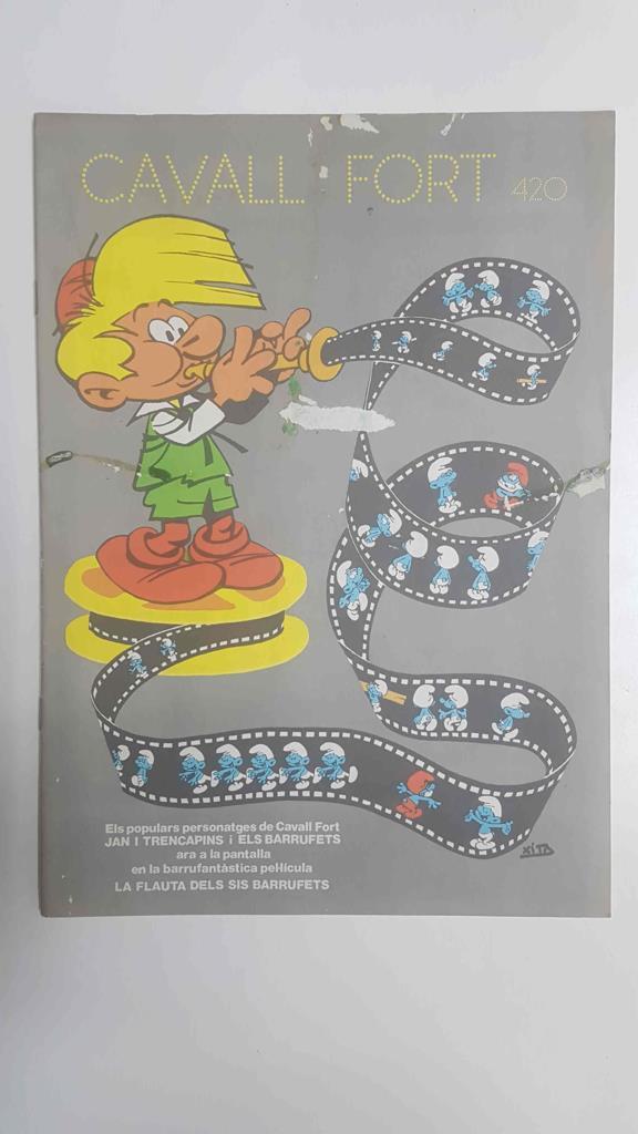 Revista: Cavall Fort num 420,  gener 1980 - Cinema la flauta dels sis barrufets