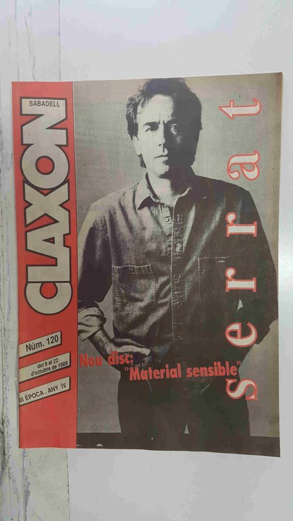 Revista: Claxon num 120, del 9 al 22 d'octubre de 1989 - Serrat nou disc "Material sensible"