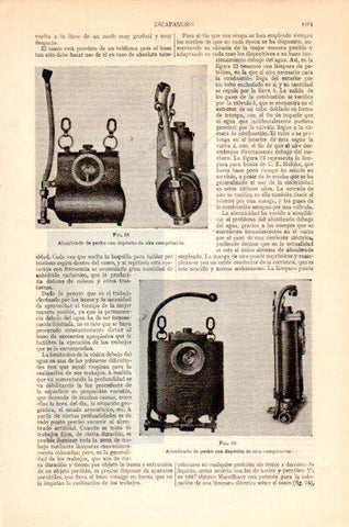 LAMINA V27532: Escafandro alumbrado de pecho