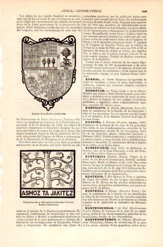 LAMINA V27544: Escudo y distintivo de Eusko Ikaskuntza