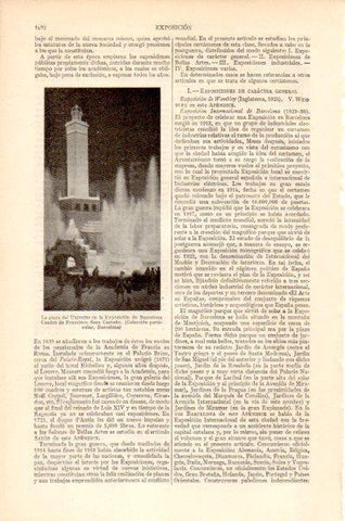 LAMINA V27547: La plaza del Universo en la Exposicion de Barcelona por F. Sans Castaño