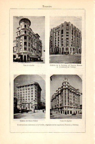 LAMINA V27566: Edificios en La Coruña por Tenreiro y Estelles
