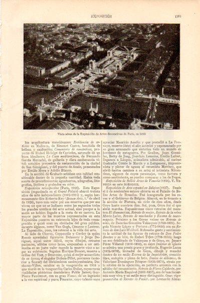 LAMINA V27549: Vista aerea Exposicion de Artes Decorativas de Paris en 1925