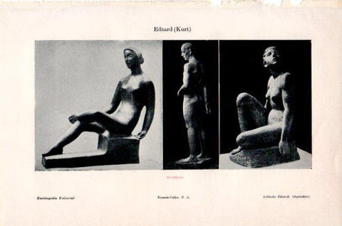 LAMINA V27490: Esculturas por Kurt Edzard