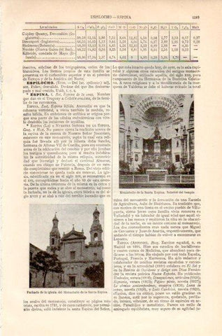LAMINA V27510: Fachada e interior del Monasteerio de la Santa Espina