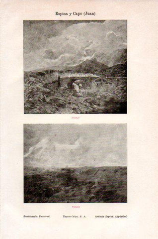 LAMINA V27509: Paisaje por Juan Espina y Capo