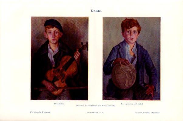 LAMINA V27505: Estudios de muchachos por Mateo Balasch