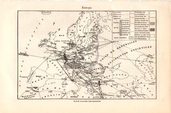 LAMINA V27504: Mapa de la Red de Acuerdos Internacionales en Europa