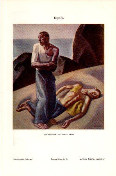 LAMINA V27648: Los naufragos por Aurelio Arteta