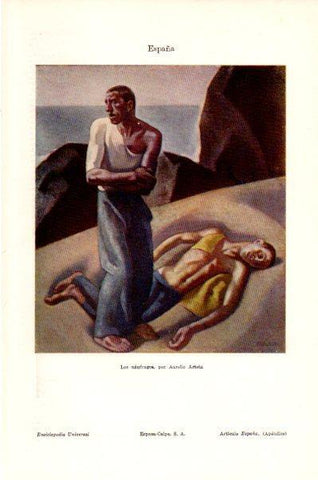 LAMINA V27648: Los naufragos por Aurelio Arteta