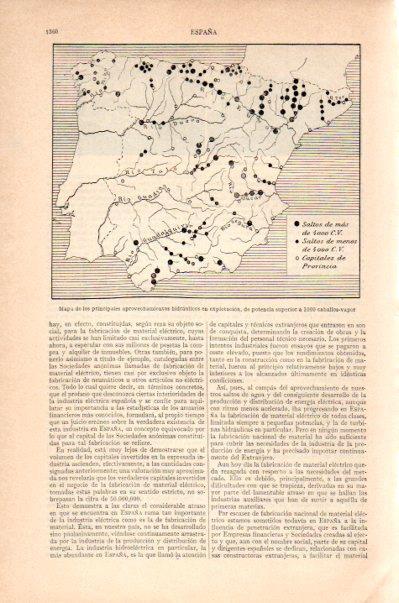LAMINA V27633: Mapa de España de los aprovechamientos hidraulicos
