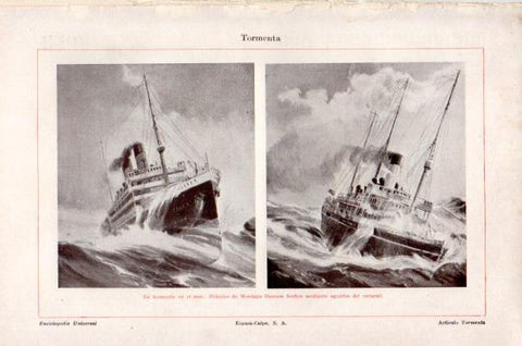 LAMINA V27666: La tormenta en el mar por Montagu Dawson
