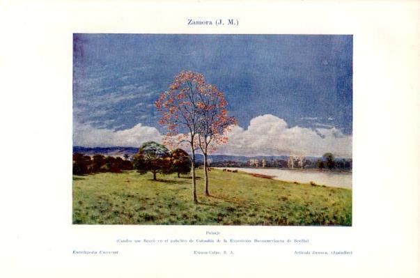 LAMINA V27662: Paisaje por J. M. Zamora