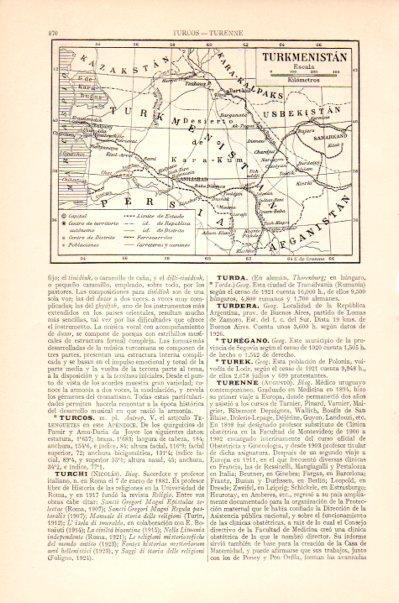 LAMINA V27593: Mapa de Turkmenistan