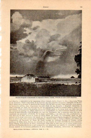LAMINA V27577: Fotografia de tornado en Minnesota por Lusille Handberg