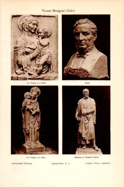 LAMINA V27616: Estutuas y busto por J. Vicent Mengual
