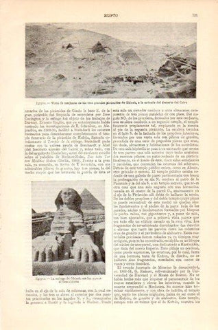 LAMINA V27466: Las tres piramides de Ghizeh, Egipto