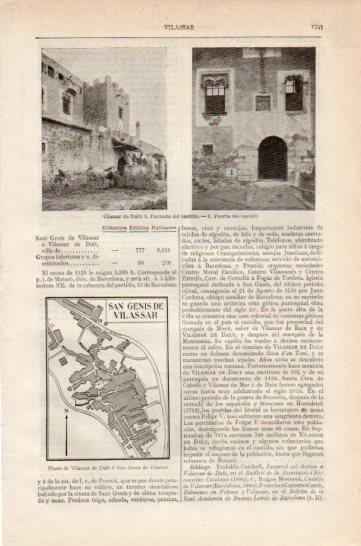 LAMINA V27313: Plano y castillo de Vilassar de Dalt