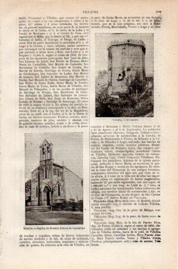 LAMINA V27353: Castillo y Capilla de Nuestra Señora de Guadalupe en Villalba