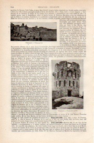 LAMINA V27338: Vista y torre del castillo en Villafames