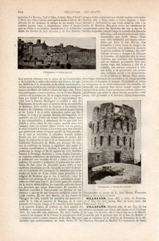 LAMINA V27338: Vista y torre del castillo en Villafames