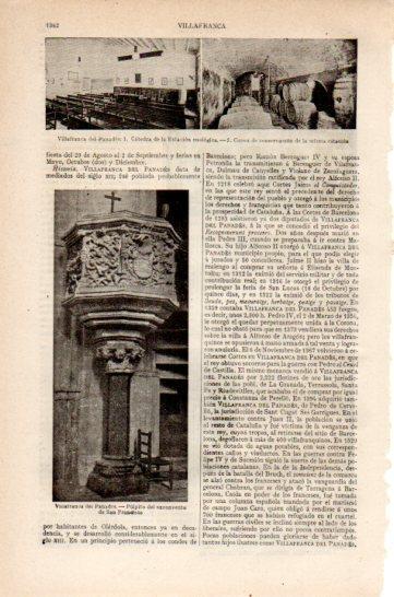 LAMINA V27344: Pulpito del exconvento de San Francisco en Villafranca del Panades
