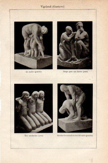 LAMINA V27273: Esculturas por G. Vigeland