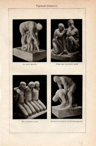 LAMINA V27273: Esculturas por G. Vigeland
